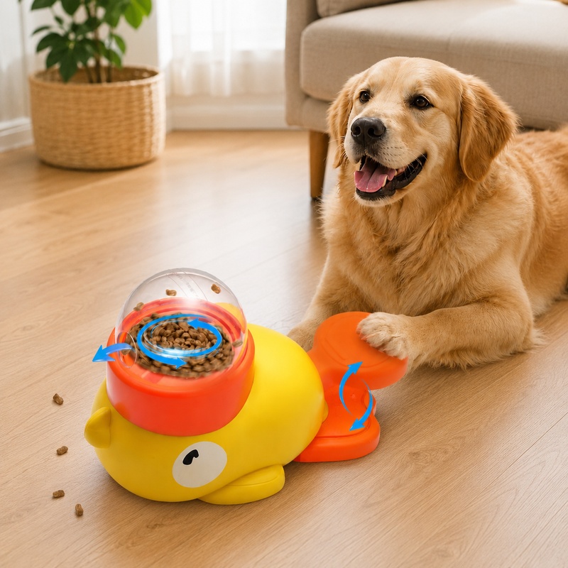 Dog Puzzle Feeder Toy - Interactive Pet Trainer Toy with Cartoon