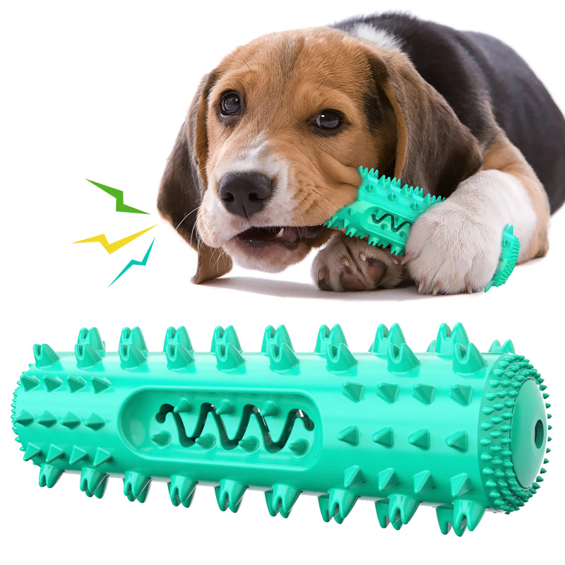 Squeaky Dog Chew Toy Teeth Cle - Rubber Treat Dispensing Dog Toy review and price