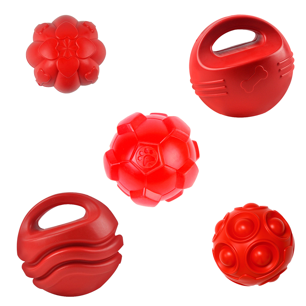 Red TPR Bone Dog Chew Toy Inde - Teeth Cleaning Dog Chew Bone review and price