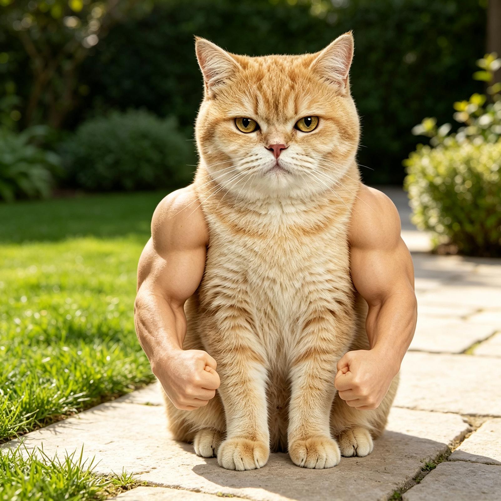 Funny Cat Muscle Arm 3D Printe - Interactive Squeaky Plush Dog Toy review and price