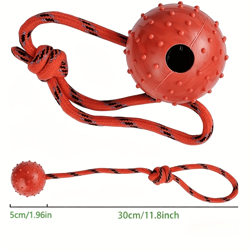 2-Pack Durable Rubber Dog Ball - Dog Rope Toy Aggressive Chewers review and price
