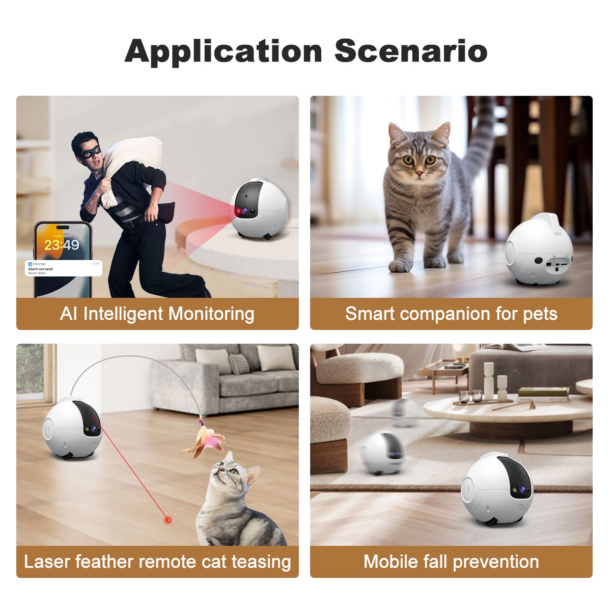 Pet Camera Robot 4MP Pet Compa - Cat Toys review and price