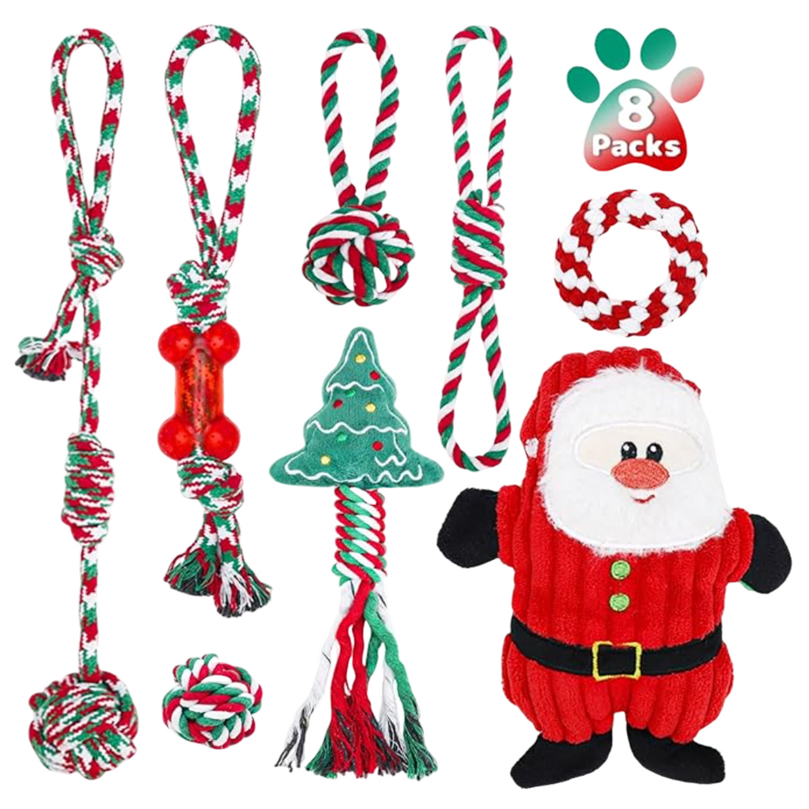 Dog Chew Rope Toys Set Christm - Dog Rope Toy Aggressive Chewers review and price