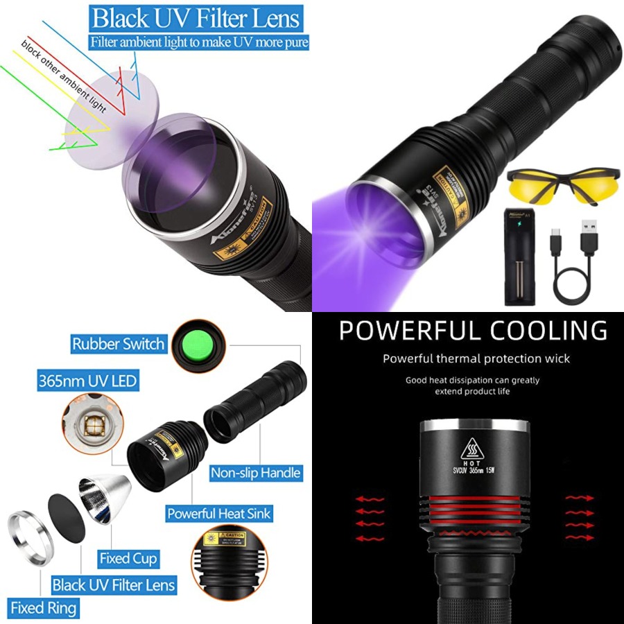 SV13 15W 365nm UV Flashlight R - Pet Beds review and price