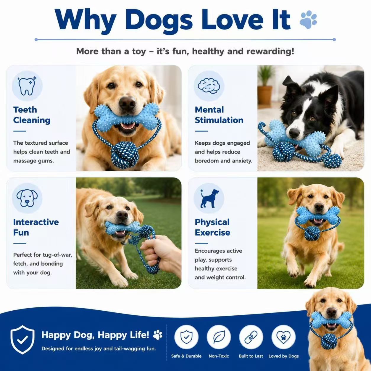 Dog Chew Toys for Aggressive C - Dog Rope Toy Aggressive Chewers review and price