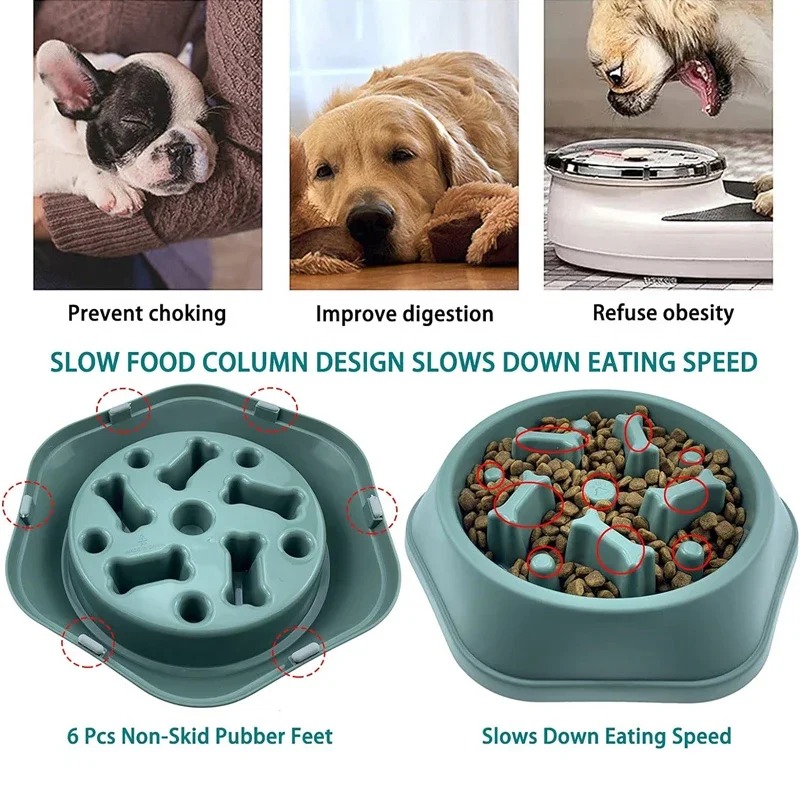 1Pc Slow Feeder Dog Bowl Anti- - Dog Puzzle Feeder Toy review and price